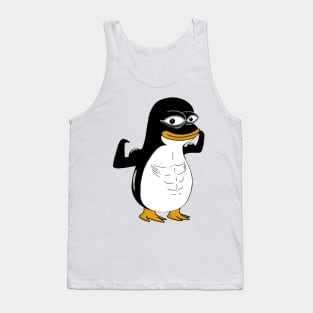 Linux Tux humorous tech-savvy playful meme Tank Top